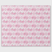 Cadeau Papier d'emballage pour bébé à arc rose (Plat)
