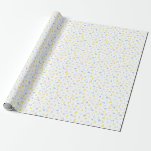 Cadeau Papier d'emballage pour bébé garçon mignon (Déroulé)