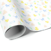 Cadeau Papier d'emballage pour bébé garçon mignon (Coin rond)