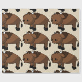 Cadeau papier d'emballage pour bison (Plat)