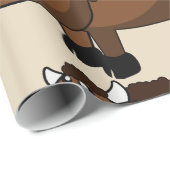 Cadeau papier d'emballage pour bison (Coin rond)