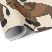 Cadeau papier d'emballage pour bison (Coin rond)