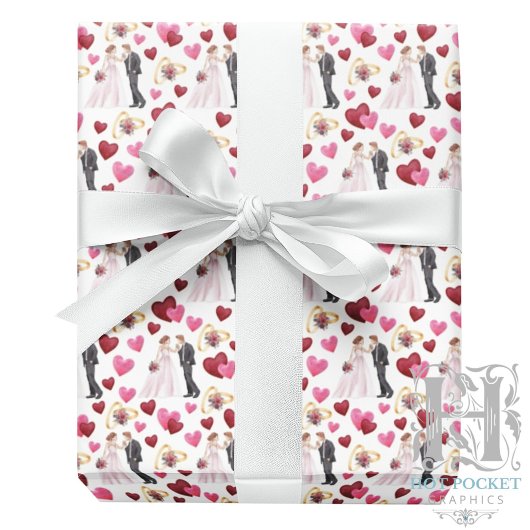 Cadeau Papier d'emballage pour cadeaux de mariage Bride &