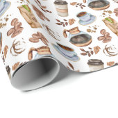 Cadeau Papier d'emballage pour café (Coin rond)