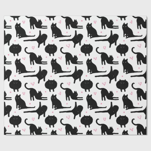 Cadeau Papier d'emballage pour chat noir (Plat)