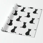 Cadeau Papier d'emballage pour chats noirs (Déroulé)