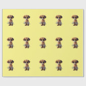 Cadeau Papier d'emballage pour chiot mignon (Plat)