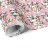 Cadeau Papier d'emballage pour chiots (Coin rond)