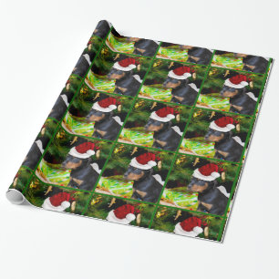 Cadeau Papier d'emballage pour chiots de Noël Rottweiler