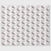 Cadeau Papier d'emballage pour douche de mariée florale B (Plat)