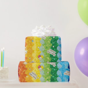 Cadeau Papier d'emballage pour gâteau d'anniversaire arc-