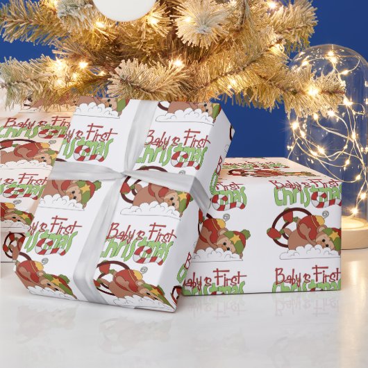 Cadeau Papier d'emballage pour le premier singe de Noël d (Vacances)