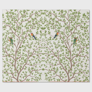 Cadeau Papier d'emballage pour les oiseaux botaniques N