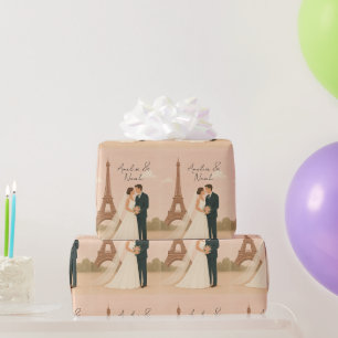 Cadeau Papier d'emballage pour mariage élégant à Paris –