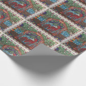 Cadeau Papier d'emballage pour mariée indienne ethnique (Coin)