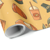 Cadeau Papier d'emballage pour motif d'impression vintage (Coin rond)