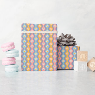 Cadeau Papier d'emballage pour Noël dans le style rétro.