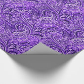 Cadeau Papier d'emballage pourpre classique de Paisley (Coin)