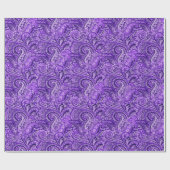 Cadeau Papier d'emballage pourpre classique de Paisley (Plat)