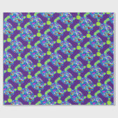 Cadeau Papier d'emballage pourpre de tortue (Plat)