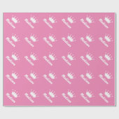 Cadeau Papier d'emballage princesse rose | Matte (Plat)