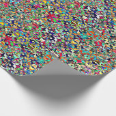 Cadeau Papier d'emballage PSYCHÉDÉLIQUE MAT (Coin)