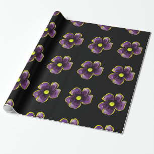 Cadeau Papier d'emballage Purple Pansy