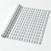 Cadeau Papier d'emballage - Queue blanche duveteuse (Déroulé)