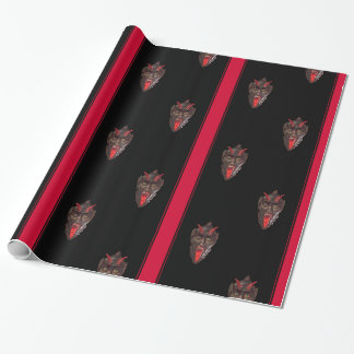 Cadeau Papier d'emballage rayé de Krampus