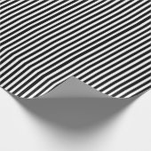 Cadeau Papier d'emballage rayé noir et blanc (Coin)