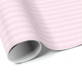 Cadeau Papier d'emballage rayé rose (Coin rond)