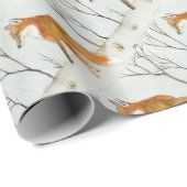 Cadeau Papier d'emballage Red Fox (Coin rond)