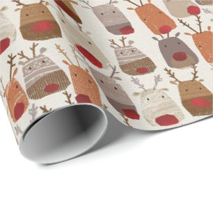 Cadeau Papier d'emballage - Renne de design scandinave