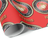 Cadeau Papier d'emballage retiré par usmc (Coin rond)