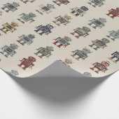 Cadeau Papier d'emballage Rétro Robot (Coin)