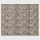 Cadeau Papier d'emballage riveté de texture en métal (Plat)