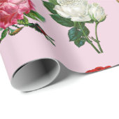 Cadeau Papier d'emballage rose (Coin rond)