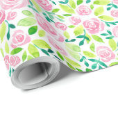 Cadeau papier d'emballage rose (Coin rond)