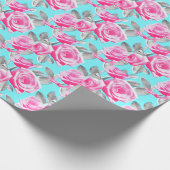 Cadeau papier d'emballage rose (Coin)