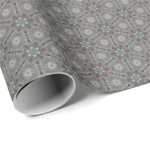 Cadeau Papier d'emballage rose-clair de motif de fleurs