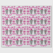 Cadeau Papier d'emballage rose de Noël éléphant (Plat)