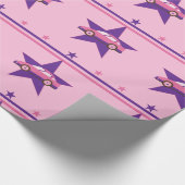 Cadeau Papier d'emballage rose de Racecar (Coin)