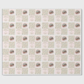Cadeau Papier d'emballage rose floral Coquette (Plat)