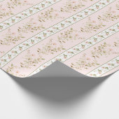 Cadeau Papier d'emballage rose floral Coquette (Coin)
