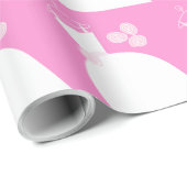 Cadeau Papier d'emballage rose mariage Gown (Coin rond)