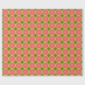 Cadeau Papier d'emballage rose pastèque multi (Plat)