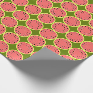 Cadeau Papier d'emballage rose pastèque multi