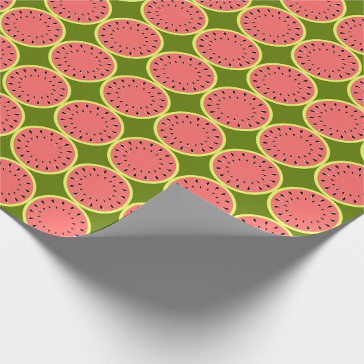 Cadeau Papier d'emballage rose pastèque multi (Coin)