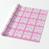 Cadeau Papier d'emballage rose pour baptême de filles (Déroulé)