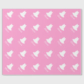 Cadeau Papier d'emballage rose pour bébé avec tutu de bal (Plat)